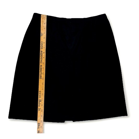 Vintage DKNY Donna Karin 100% Wool Skirt Women Sz 14 90s Y2K Retro Short Pencil - Picture 2 of 9